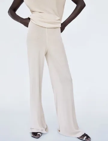 Pantaloni Zara, ecru