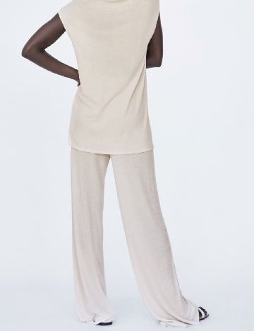 Pantaloni Zara, ecru