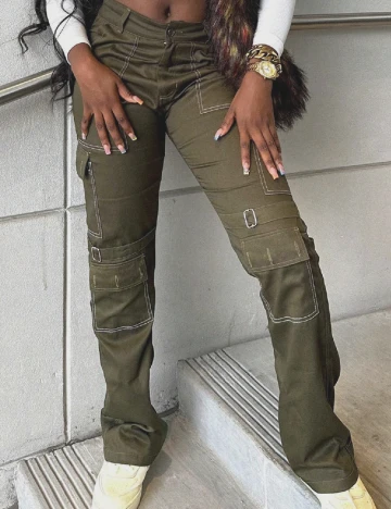 Pantaloni SHEIN, verde