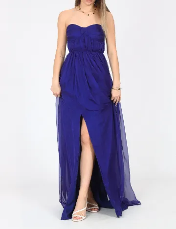 Rochie lunga Bershka, albastru Albastru