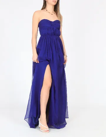 Rochie lunga Bershka, albastru Albastru