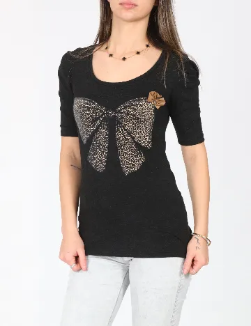 Tricou Bershka, gri Gri