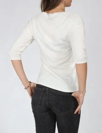 Bluza Bershka, alb Alb