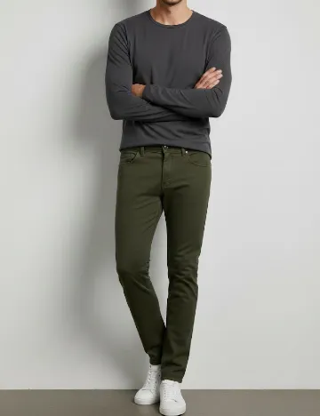 Pantaloni Bershka, verde Verde