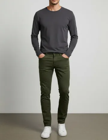Pantaloni Bershka, verde Verde