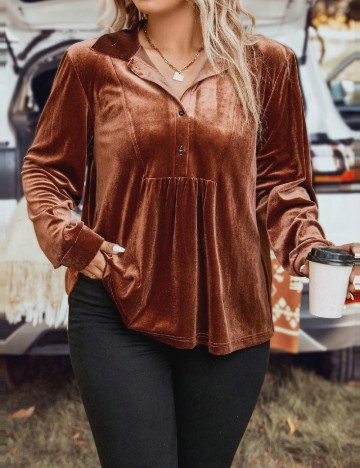 Bluza SHEIN CURVE, maro