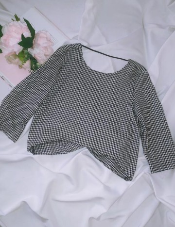 Bluza Zara, alb/negru