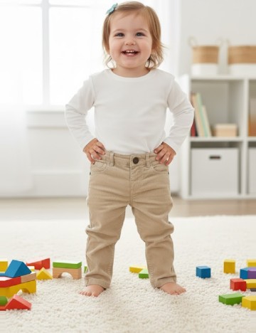 Pantaloni Zara, crem