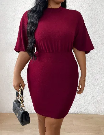 Rochie scurta SHEIN CURVE, grena