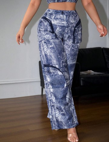 Pantaloni SHEIN, albastru