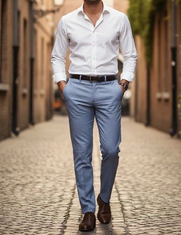 Pantaloni Zara, albastru