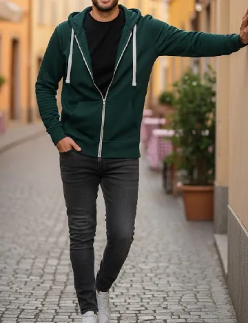 Hanorac Bershka, verde Verde