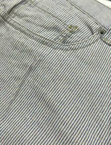 Pantaloni Zara, alb/albastru Albastru