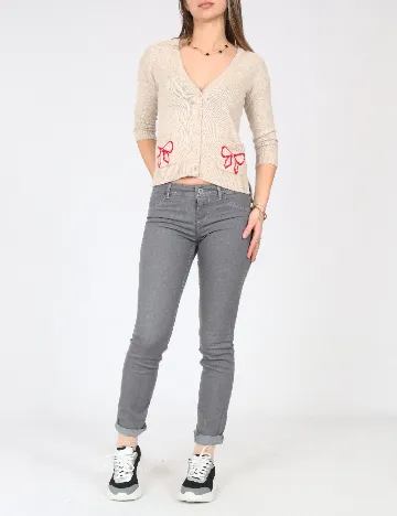 Blugi Bershka, gri Gri