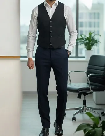 Pantaloni Zara, bleumarin Albastru