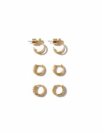 Set Cercei 3 perechi Zara, auriu