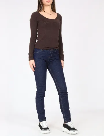 Blugi Bershka, bleumarin Albastru