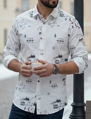 Camasa Zara, alb Alb