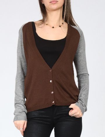 Cardigan Zara, maro/gri