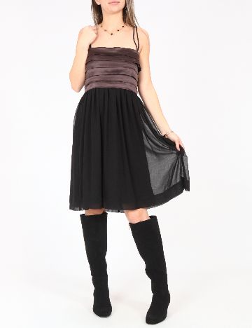 Rochie scurta Zara, negru/maro