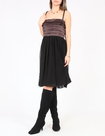 Rochie scurta Zara, negru/maro