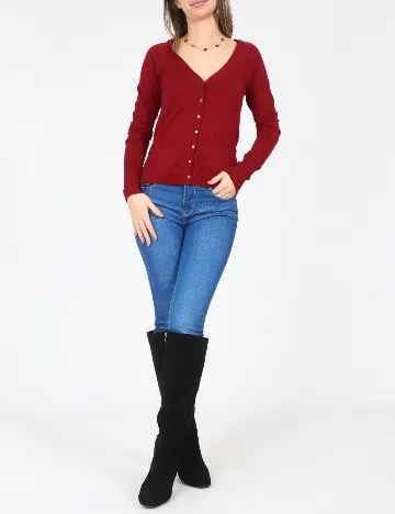Cardigan Zara, rosu