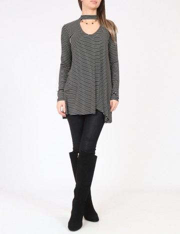 Bluza Bershka, alb/negru