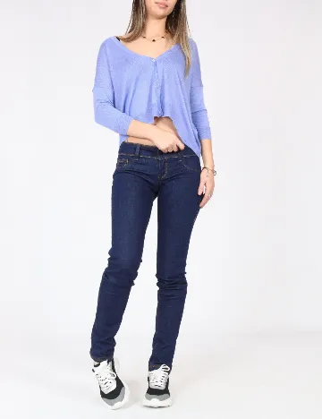 Blugi Bershka, bleumarin Albastru