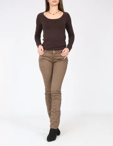 Pantaloni Zara, maro