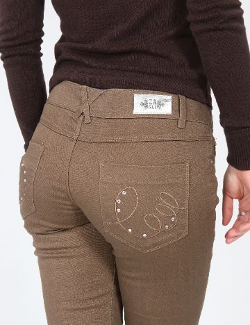 Pantaloni Zara, maro