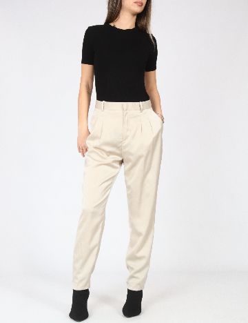Pantaloni Zara, crem