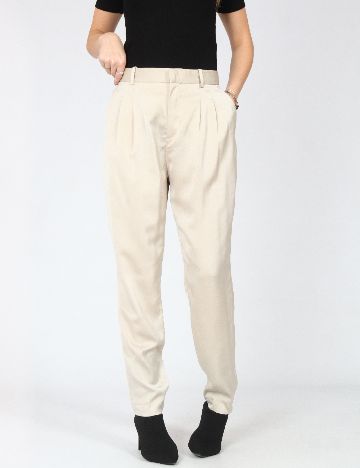 Pantaloni Zara, crem
