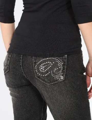 Blugi Zara, gri inchis Gri