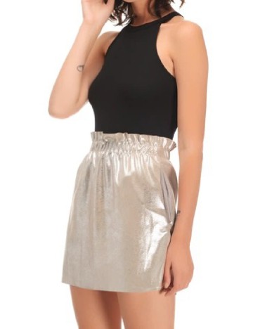 Fusta Zara, argintiu