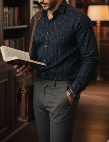 Camasa Zara, bleumarin