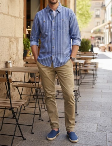 Camasa Bershka, albastru