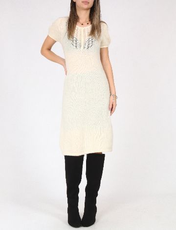 Rochie medie Zara, ecru