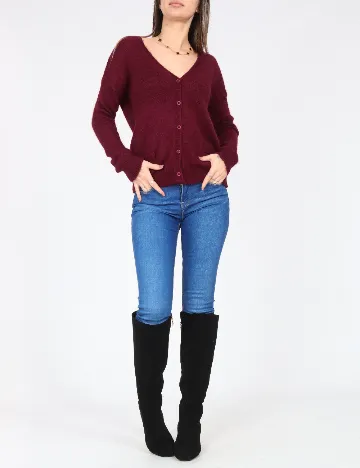 Cardigan Zara, visiniu Rosu