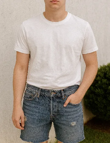 Pantaloni scurti Bershka, albastru Albastru