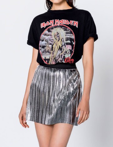 Fusta Pull&Bear, argintiu