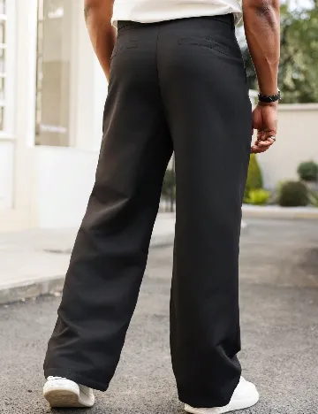 Pantaloni SHEIN Plus Size Men, negru Negru