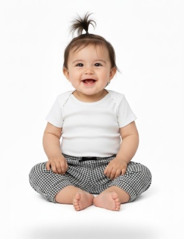 Pantaloni Zara, negru/alb