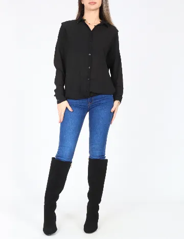 Camasa Bershka, negru Negru