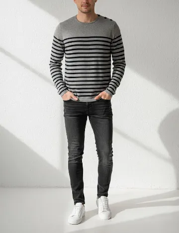 Bluza Zara, gri/bleumarin Gri