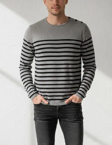 Bluza Zara, gri/bleumarin Gri