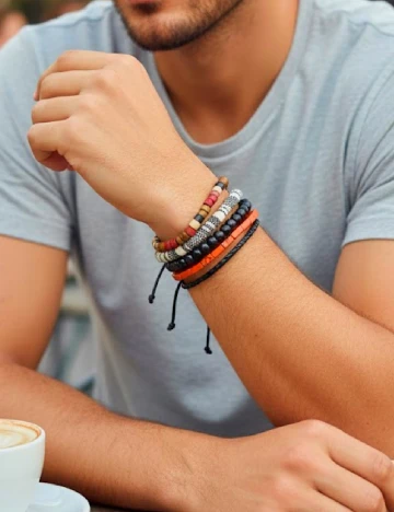 Set Bratari 5 bucati Bershka, mix culori