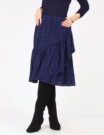 Fusta Zara, albastru/negru