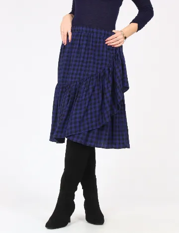 Fusta Zara, albastru/negru Albastru