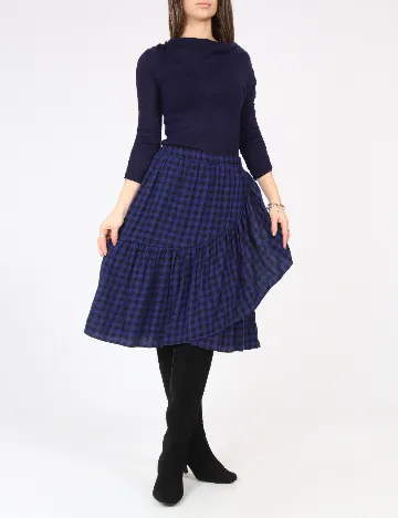 Fusta Zara, albastru/negru Albastru