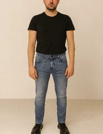 Blugi Bershka, albastru deschis Albastru